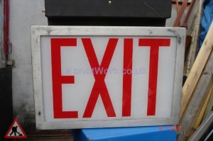 American Fire Exit Sign - AMERICAN EXIT SIGN