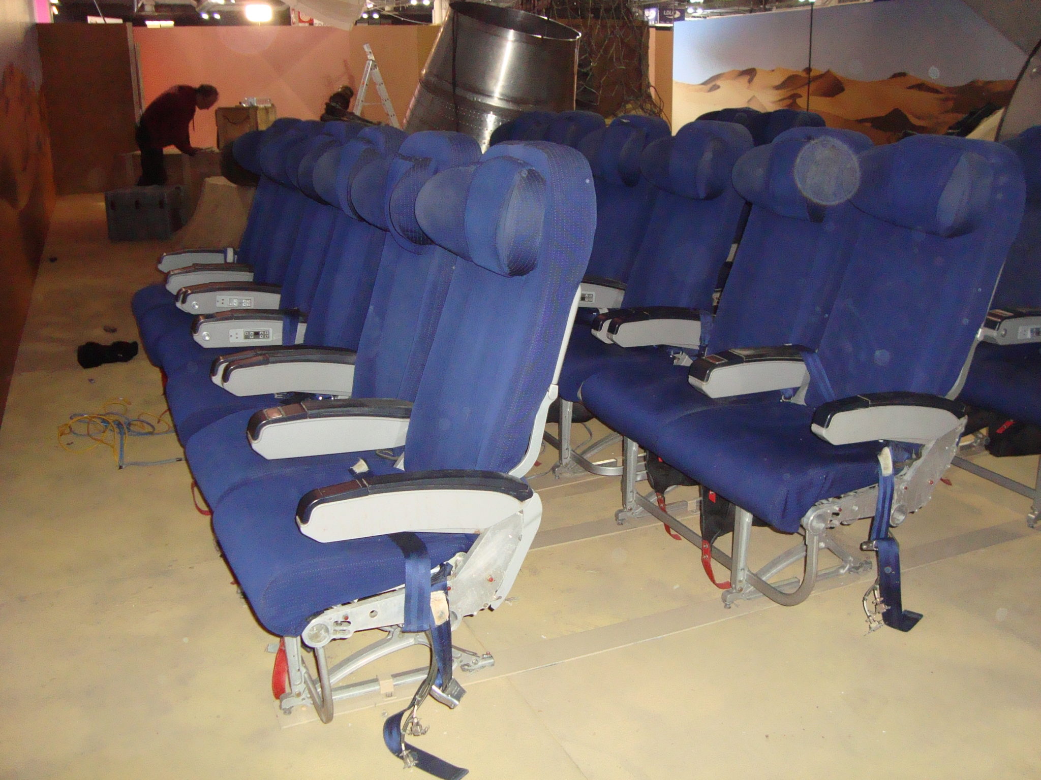 Airline Seats - Blue ( sideview )