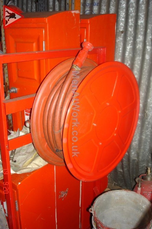 Mounted Fire Hose on Stand - Fire Hose on Stand