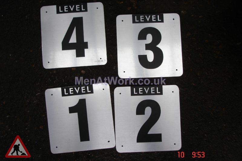 Lift Floor Level Signs - Level signs 1-4