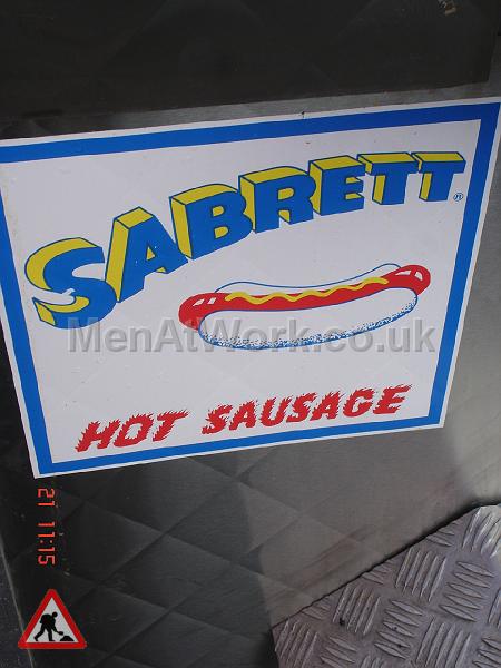 Mobile Food Vendor – Hot Dog Stand - Sabrett Hot Sausage Sign