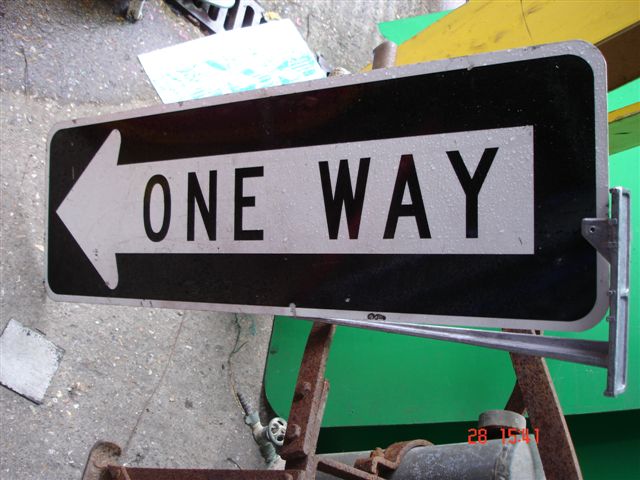 American one way sign - One way signs