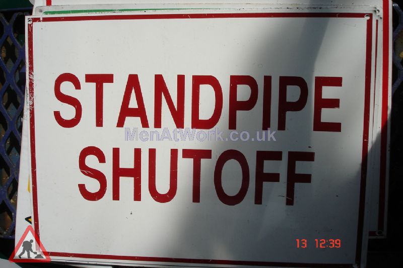 American Fire Signs - Standpipe shutoff