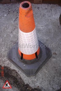 Road Cones - Close up with reflective band