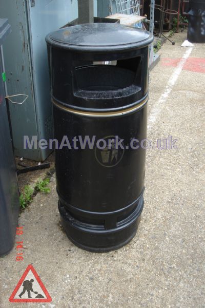 Street Bin – Round - street bins black (3)