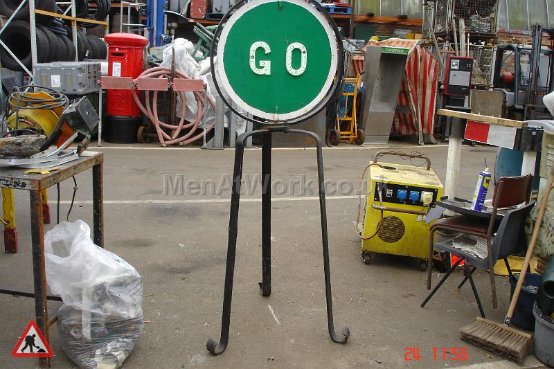 Road works- period traffic lights & signals - Go- Old signal