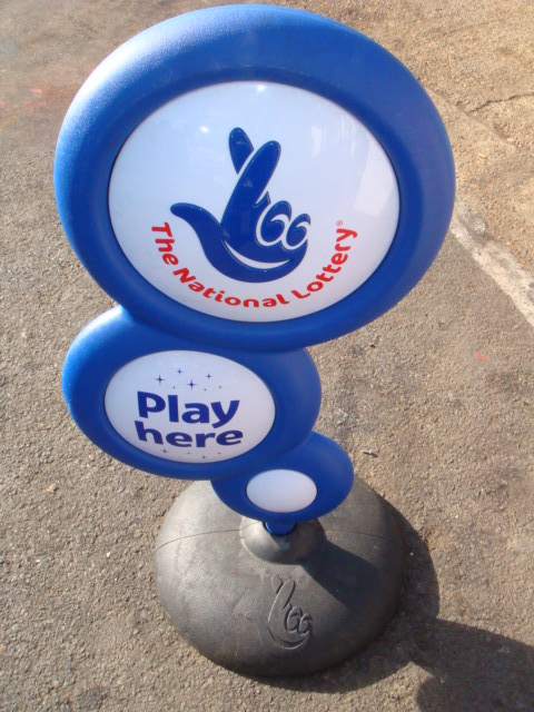 National Lottery Sign / Stand - Lotto Sign (2)