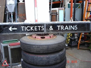 Train Station Sign - Tickets and Train  Sign