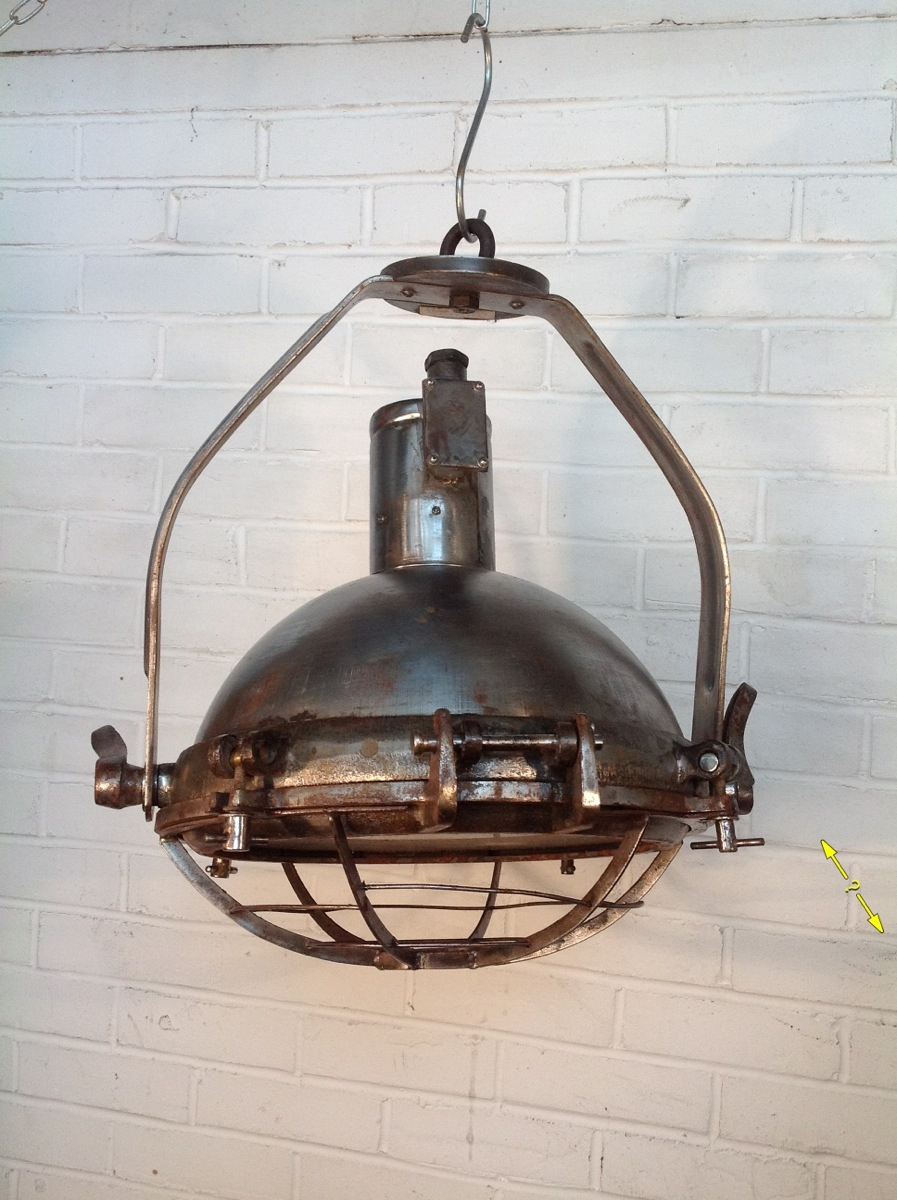 Industrial Lights - Large Industrial Light With Cage