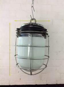 Industrial Lights - Pendant Light White Glass 10in x 16in 5kg 10 Available