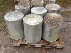 Concrete Bollards Fake 4 Complete 4 Broken - Fake Concrete Bollards
