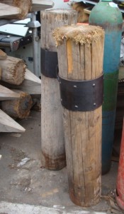 Wooden Post’s - Wooden Posts with Steel Band