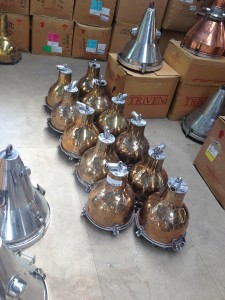 (15) Brass Bulbose Pendant Light 14″ x 12″ 20 available - Brass Bulbose Light