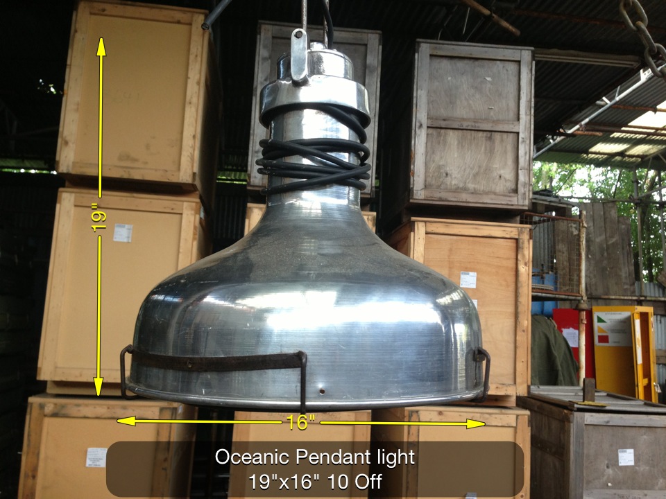 (14) Oceanic Pendant Light 19″ x 6″ 10 Available - Oceanic Light
