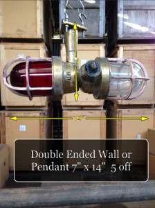 (25) Double Ended Wall/Pendant 7″ x 14″ 5 Available - Double Ended Light