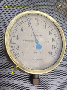 12″ Steam Gauge 3 Available - 